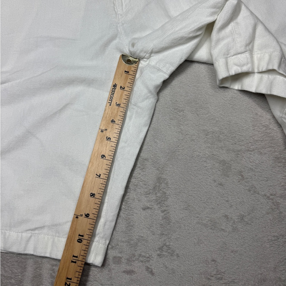 Perry Ellis Men’s Linen Cotton Blend Coastal Nautical White Shorts Size 34 - Picture 9 of 16